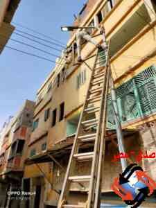 رفع ٧طن قمامة بقري و اصلاح وتركيب ١٥٠ كشاف ليد حديث فارسكور